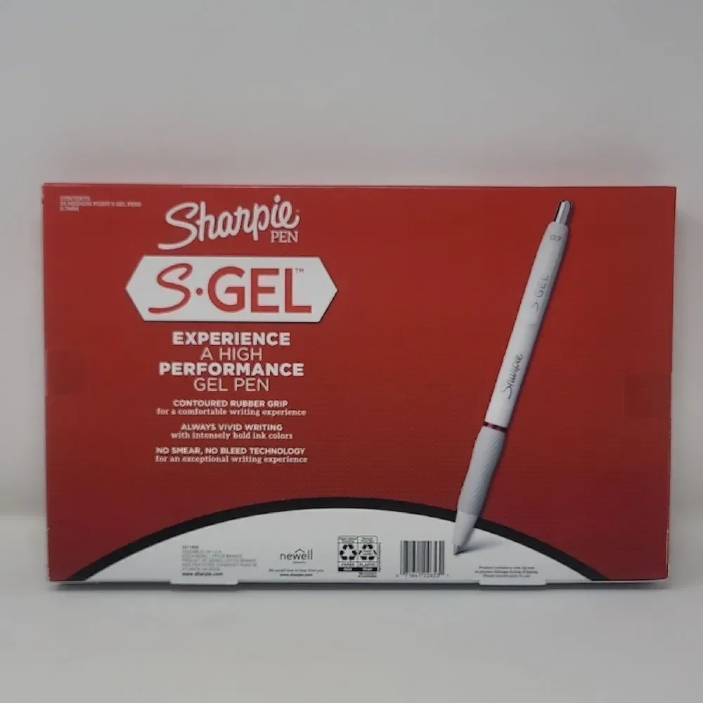Sharpie Gel Pens Fashion Barrels 11 Colors Multicolored S-Gel 18pk 3 Barrel